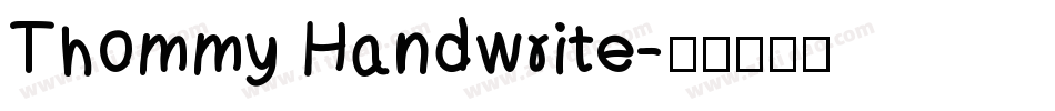 Thommy Handwrite字体转换
